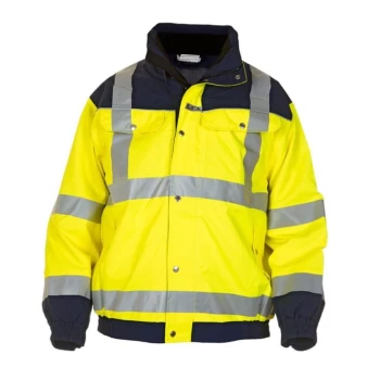 image of Furth High Visibility SNS Pilot Jacket Two Tone Saturn Yellow/Navy - Size S