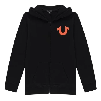 Image of True Religion Junior Logo Zipped Hoody - Black