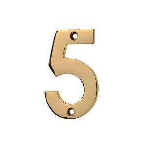 Image of Wickes Door Number 5 - Brass