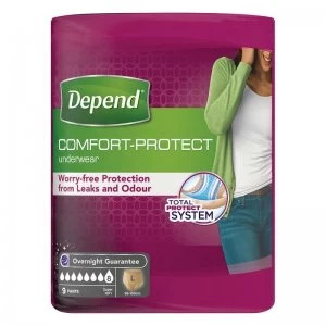 Image of Depend Comfort Protect Underwear For Her - Large - 9 Pants