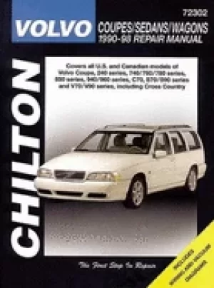 Image of chiltons volvo coupes sedans wagons 1990 98 repair manual