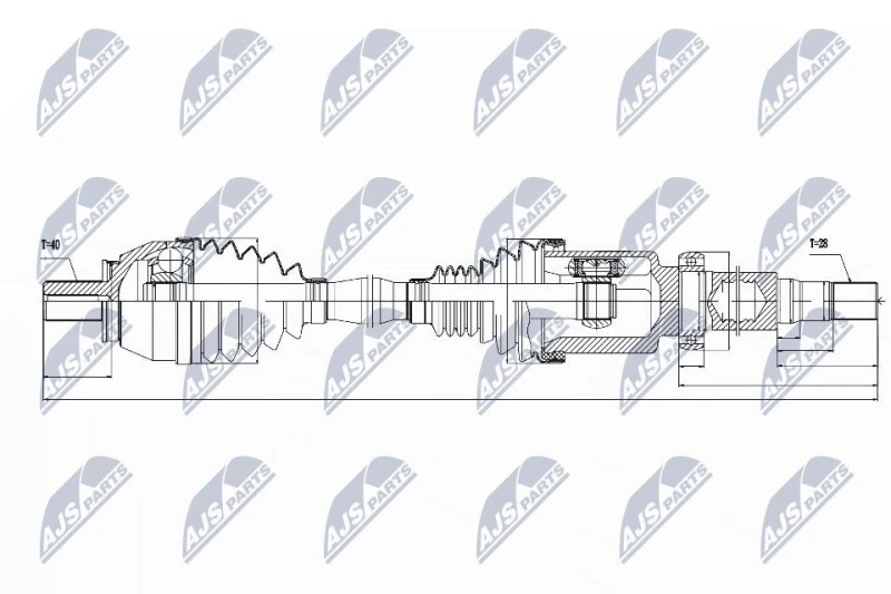 Image of NTY Drive shaft NTY NPW-VV-034