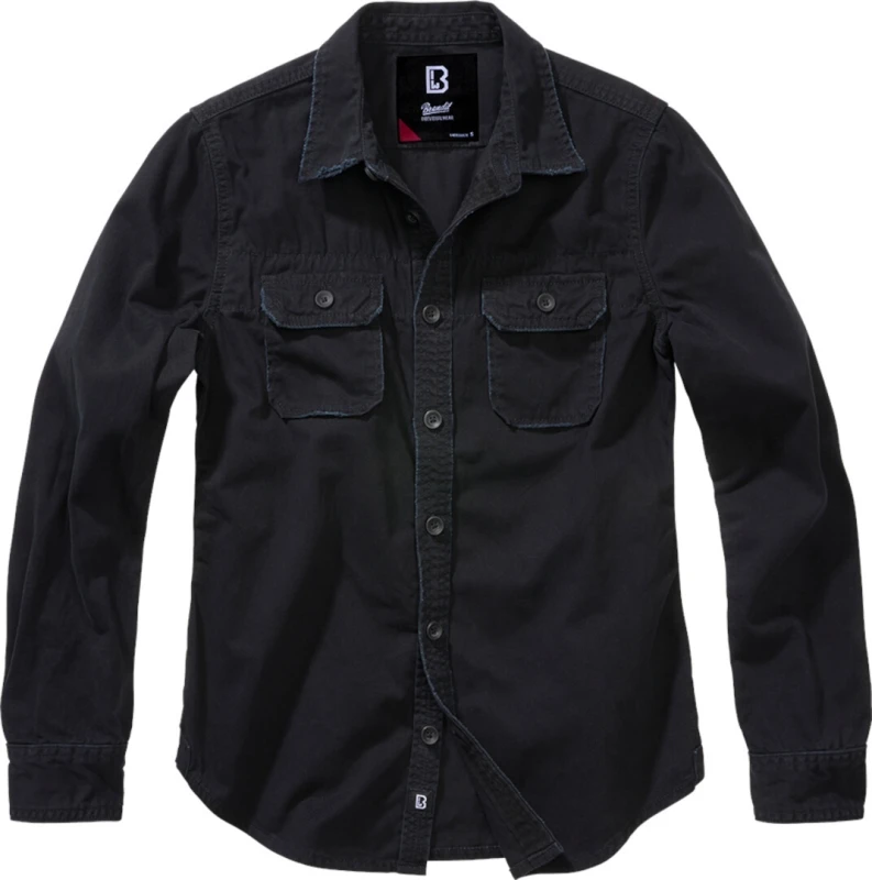 Image of Brandit Vintage Long Sleeve Ladies Shirt, black, Size XS for Women