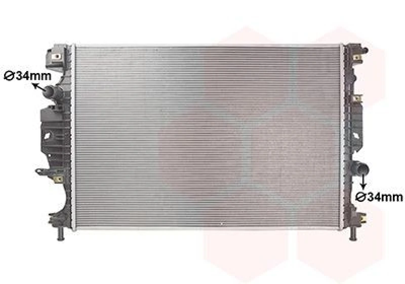Image of VAN WEZEL Engine radiator VAN WEZEL 18012703