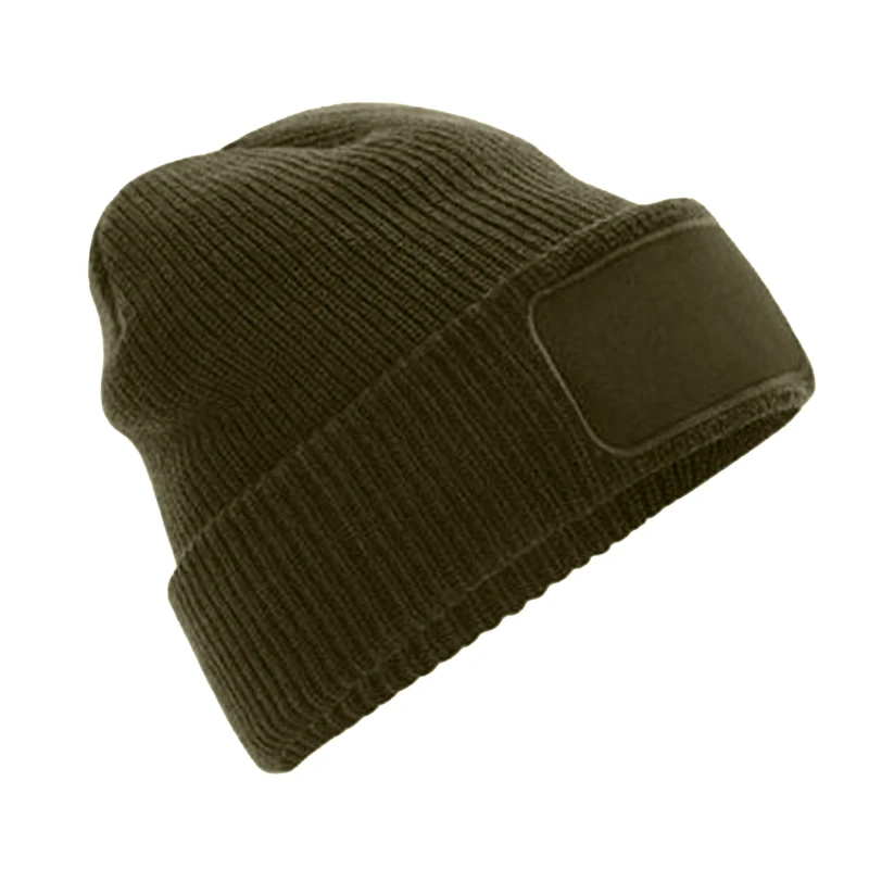 Image of Beechfield Beechfield Men Thinsulate Printers Beanie in Olive Olive One Size Male 5063300060964