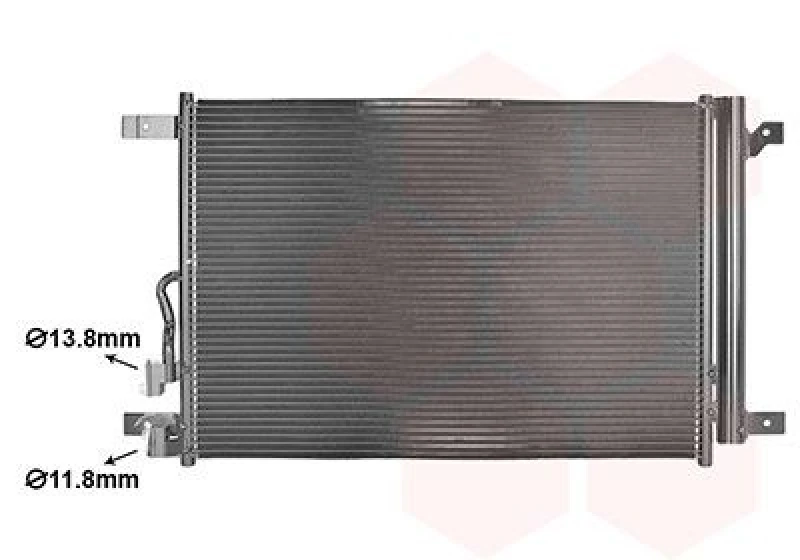 Image of VAN WEZEL Air conditioning condenser VAN WEZEL 03015705