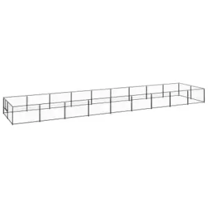 Image of Vidaxl Dog Kennel Black 18 M Steel