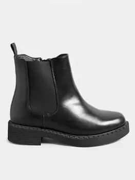 image of Yours Extra Wide Fit Chelsea Boot Pu - Black, Size 8Eee, Women