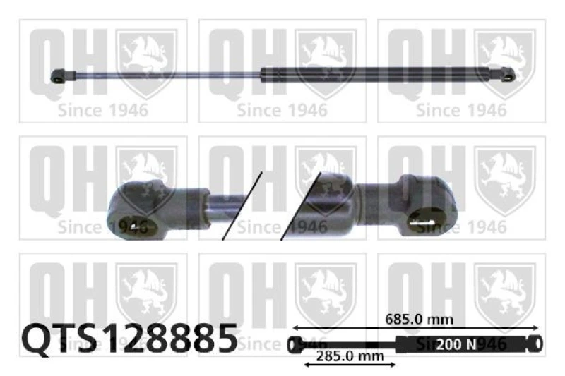 Image of QUINTON HAZELL Bonnet strut QUINTON HAZELL QTS128885