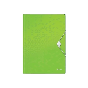 image of WOW 3-FLAP Folder Polypropylene 150 Sheet Capacity A4. Green - Outer Carton of 10