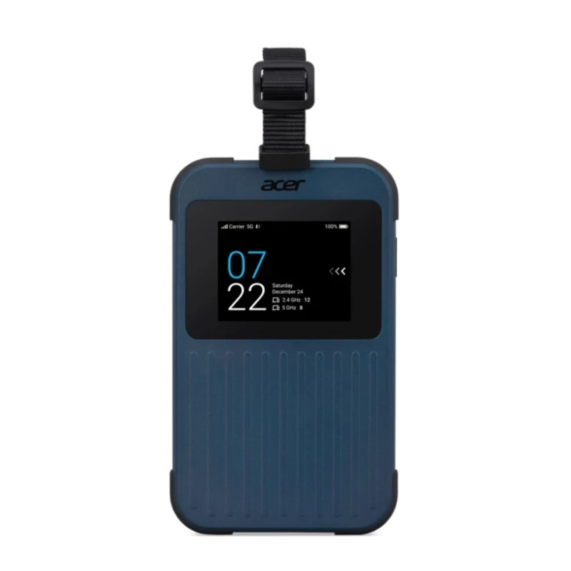 Image of Acer Connect Enduro M3 5G Router/Mobile Hotspot (2.4-inch Touchscreen, WiFi 6, USB-C, MIL-STD-810H & IP54 Certified) - includes 20GB roaming data Nav