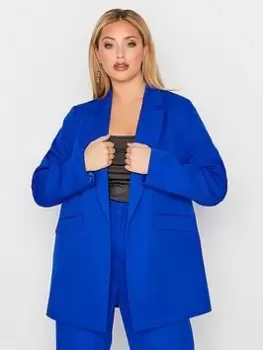 image of Yours Tailored Blazer Cobalt, Blue, Size 16, Women