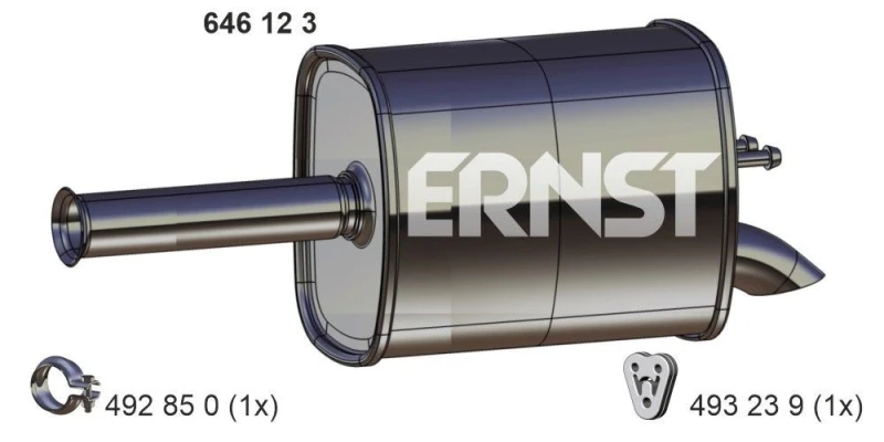 Image of Rear silencer ERNST 646123