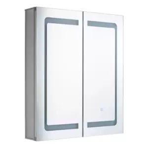 image of Spa Hym LED Illuminated Bathroom Mirror Cabinet 34W with Shaver Socket and Demist Pad