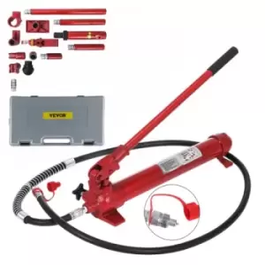 Image of VEVOR 10Ton Power Hydraulic Jack Holder Bodywork Repair Kit for Auto Car Repair Tool with 1.4M Hose Lift RAM Portable