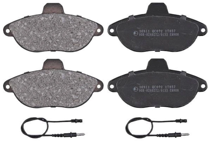 Image of A.B.S. 36911 Brake pad set incl. wear warning contact Brake Pad Set,disc brake (402)