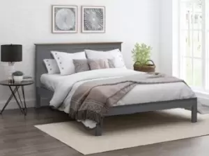 Image of Flintshire Conway 4ft6 Double Heritage Grey Wooden Bed Frame