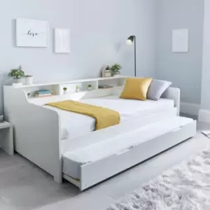 Tyler White Guest Bed and Trundle with Pocket Sprung Mattresses