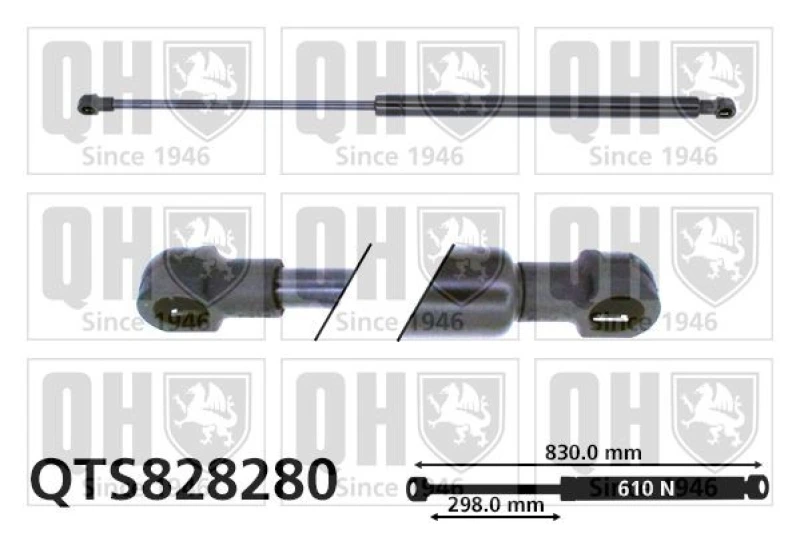 Image of QUINTON HAZELL Tailgate strut QUINTON HAZELL QTS828280