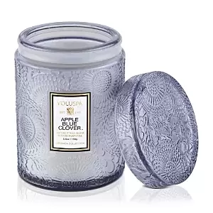 image of Voluspa Apple Blue Clover Mini Tall Jar Candle, 5.5 oz.