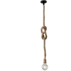 Image of 25-fan Europe - Suspension design Rope Beige ampoules 150cm