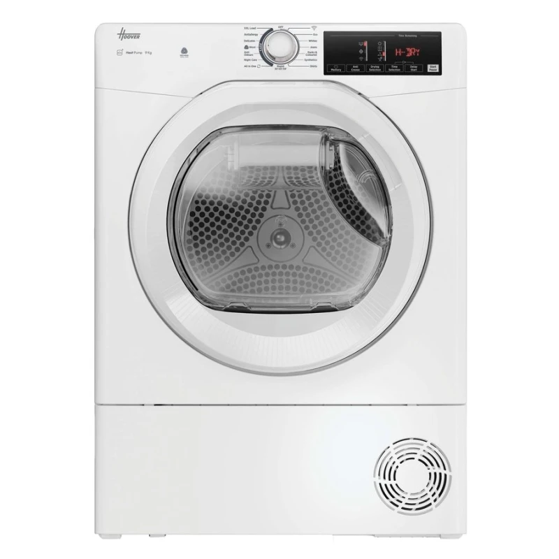 Image of Hoover HRE H9N2TE-80 9KG Heat Pump Condenser Tumble Dryer - White HRE H9N2TE-80