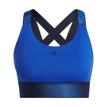 Image of adidas Believe This Medium-Support Workout Bra Womens - Bold Blue / Legend Ink