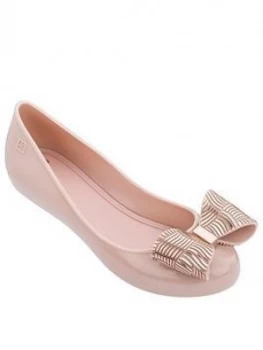 image of Zaxy Pop Joy Metallic Bow Ballerina - Blush