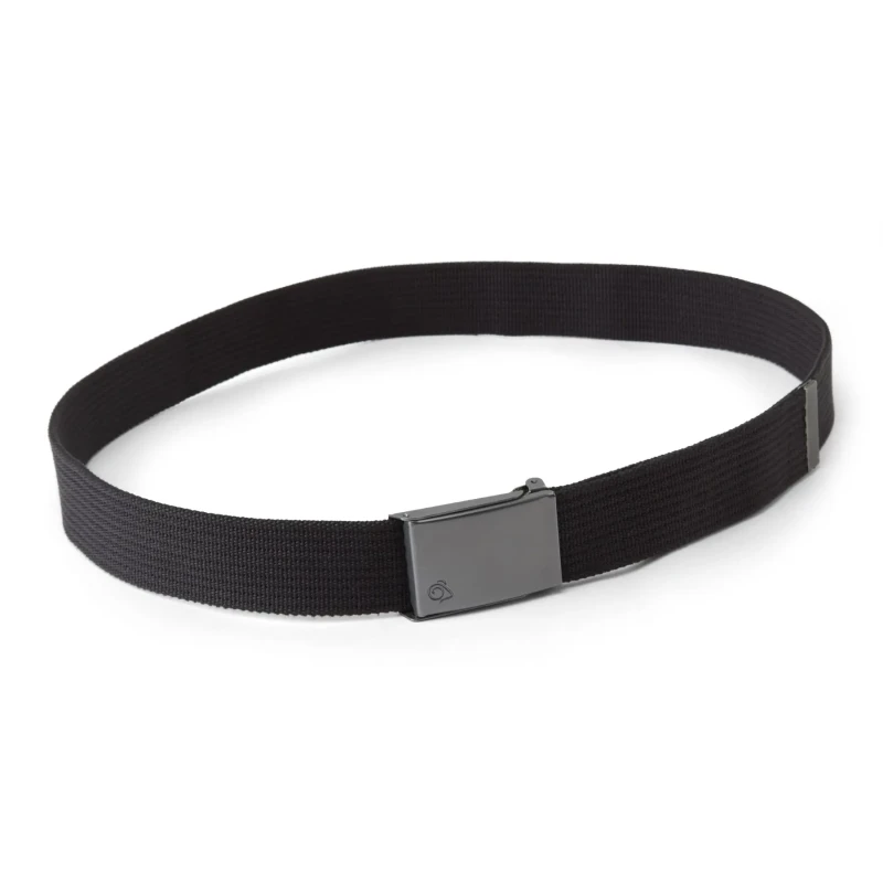 Image of Craghoppers Craghoppers Men 'Explorer' Metal Buckle Belt in Black Size: Small/Large Black S/M Male 5054904220182