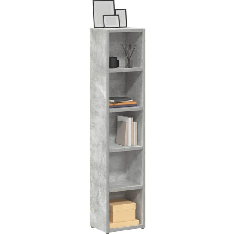 Image of VIDAXL Vidaxl - cd Cabinets 2 pcs Concrete Grey 21x16x93.5cm Engineered Wood 8720286086445