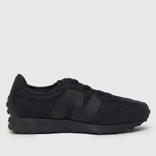 Image of New Balance Black 327 Junior trainers Black UK 1 (EU 33)