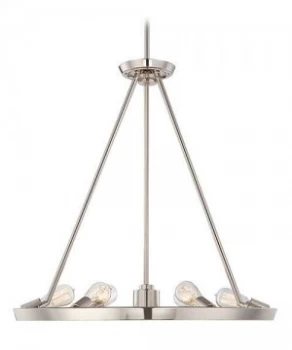 Image of 6 Light Pendant Chandelier Light Imperial Silver, E27