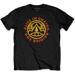 Image of Alice in Chains - Pine Emblem Unisex Large T-Shirt - Black