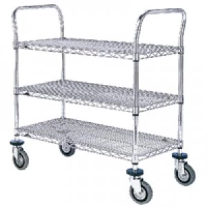 Image of Slingsby 3 Tier Chrome Trolley 610x914mm 329047