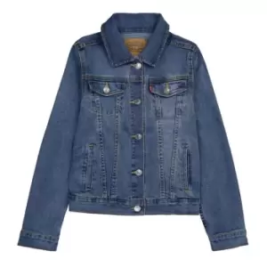 image of Levis Levis Trucker Jacket Junior Girls - Blue