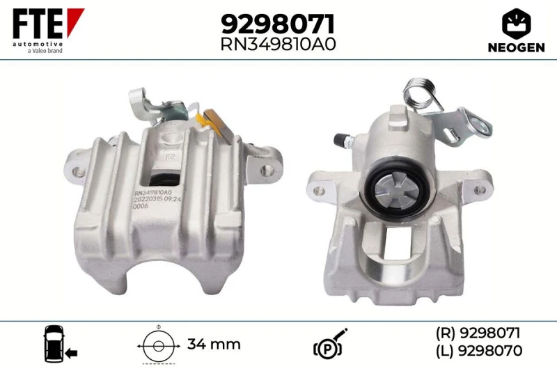 Image of Brake caliper FTE 9298071