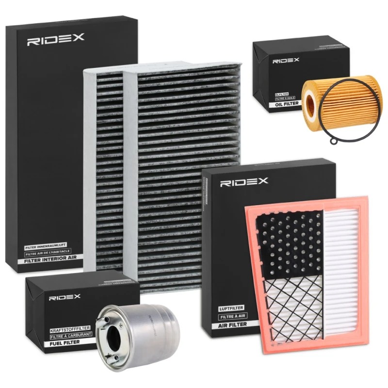 Image of RIDEX 4055F27086 Filter Set with gaskets/seals Filter Set (4055)