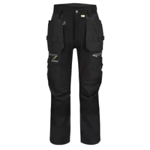 image of Regatta Mens Infiltrate Softshell Stretch Work Trousers (30L) (Black)