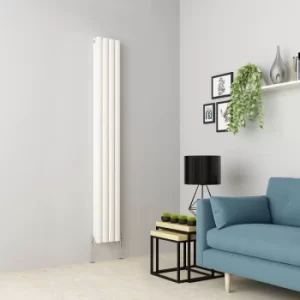 Image of Norden 1800 x 237mm White Double Oval Tube Vertical Radiator