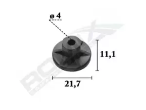 Image of ROMIX Clip, trim-/protection strip C70327 VW,AUDI,SKODA,Golf IV Schragheck (1J1),Golf V Schragheck (1K1),TOURAN (1T1, 1T2),GOLF VI (5K1)