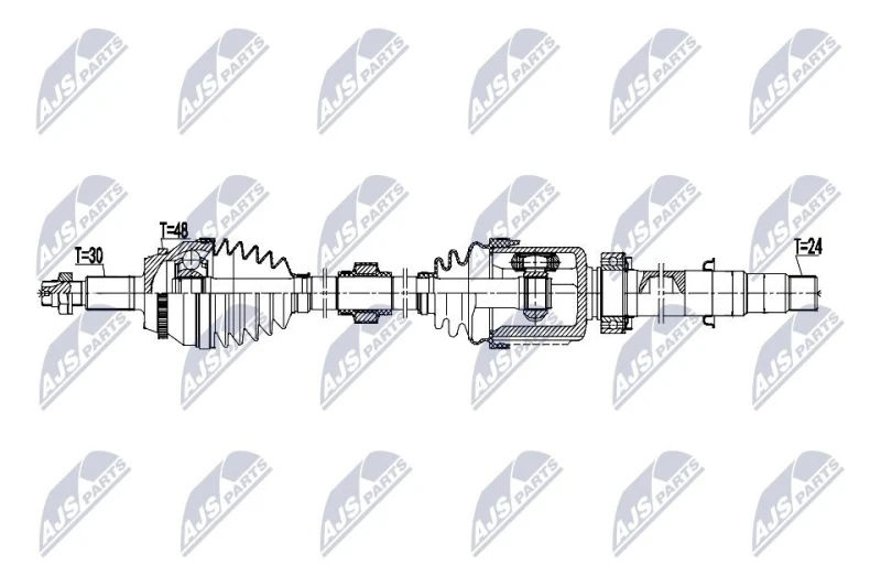 Image of NTY NPW-TY-233 Drive shaft Front Axle Right Drive Shaft (13)