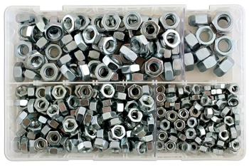 image of Assorted MM Plain Steel Nuts Box Qty 370 Connect 31860