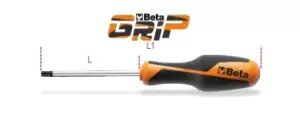 Image of Beta Tools 1265ES Beta GRIP Hexagon Male End Screwdriver Non-Slip Handle 1.5mm