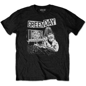 Image of Green Day - TV Wasteland Unisex Large T-Shirt - Black