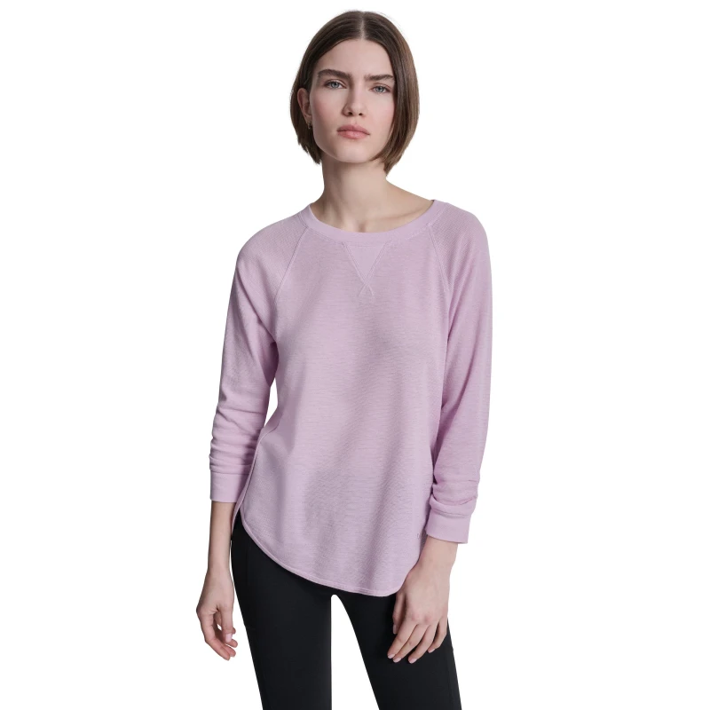 Image of DKNY M Wffl 3/4 S T Ld62 Pink Lavender female 8 (XS)