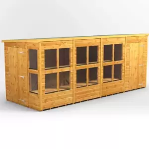 Image of 16X6 Power Pent Potting Shed Combi Including 4ft Side Store