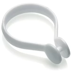 Image of Croydex Button Shower Curtain Rings White