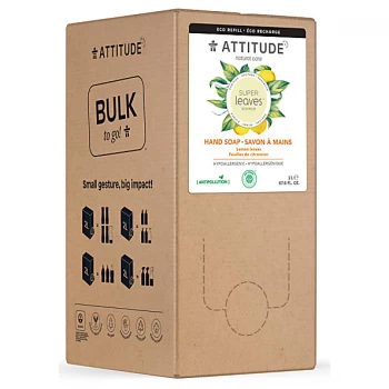 image of Attitude Bulk To Go 2L Super Leaves Hand Soap - Lemon Leaves