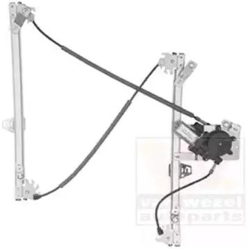 Image of VAN WEZEL 0963263 Window regulator Left Rear, Operating Mode: Electric, without electric motor Window Winder (1561)