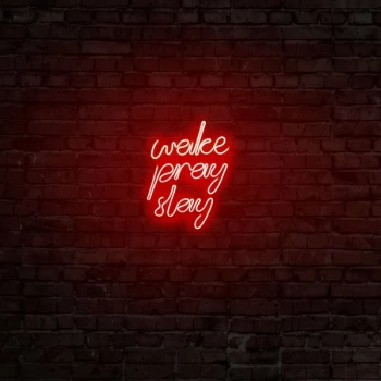 Image of Wake Pray Slay - Red Red Wall Lamp